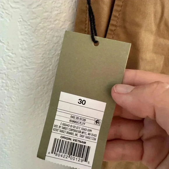 NWT Men’s Every Wear Flat Front Good Fellows Khaki Shorts Size 30 - Picture 4 of 5